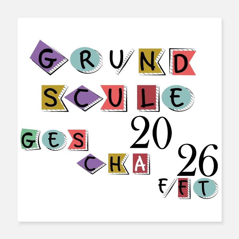 Fin de l’école primaire Poster 40 x 40 cm