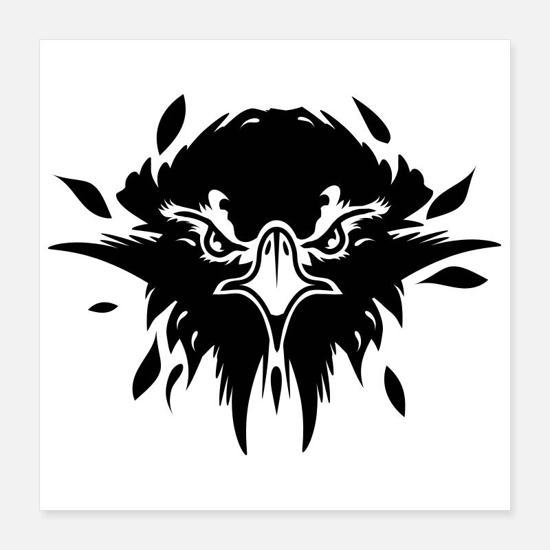 Adler Kopf Poster 40x40 cm