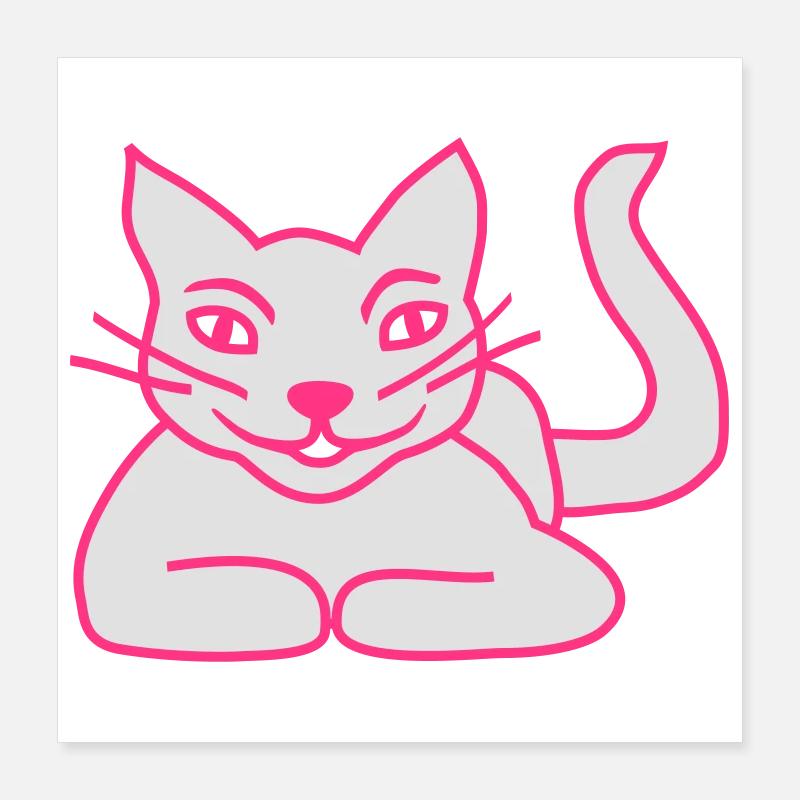 Chat Poster 40 x 40 cm