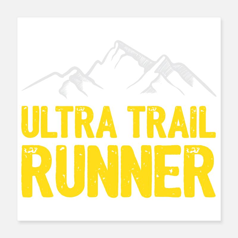 Ultra Trail Runner Poster 40x40 cm