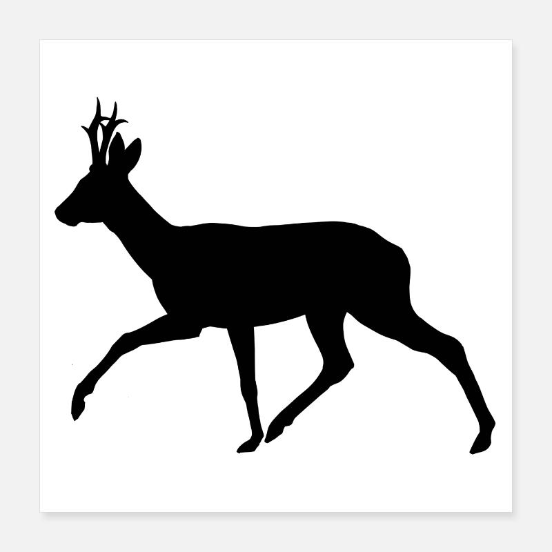 Rehbock Poster 40x40 cm