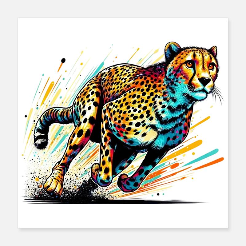 Cheetah Poster 16" x 16" (40x40 cm)