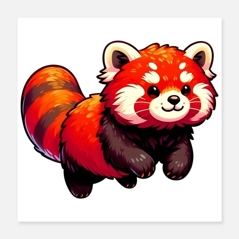 Kleiner Panda Poster 40x40 cm