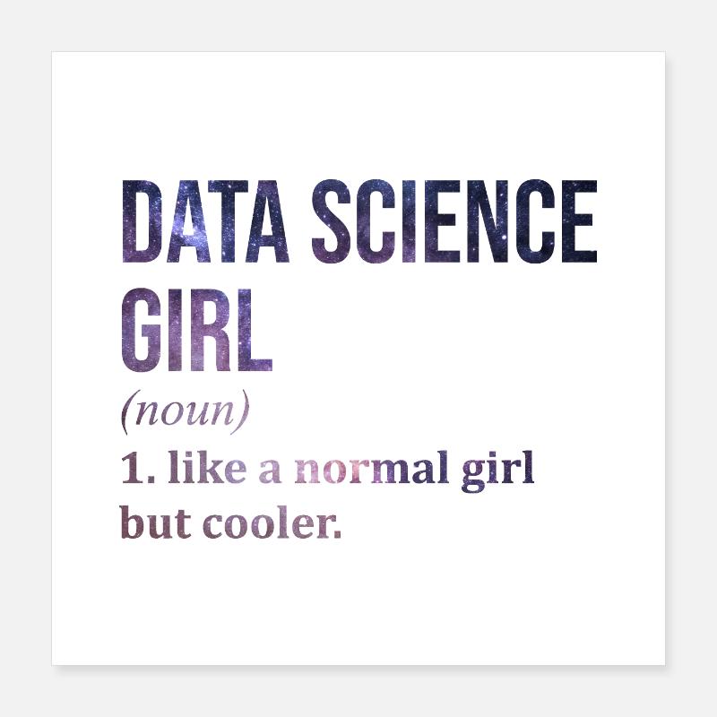 Datenwissenschaft Poster 40x40 cm