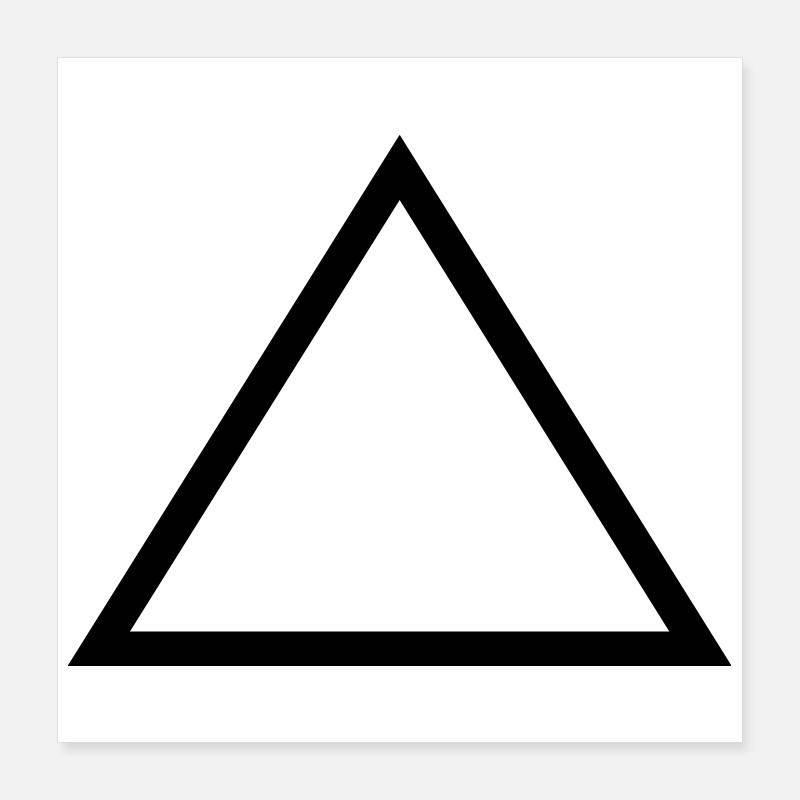 Trekant Poster 40x40 cm
