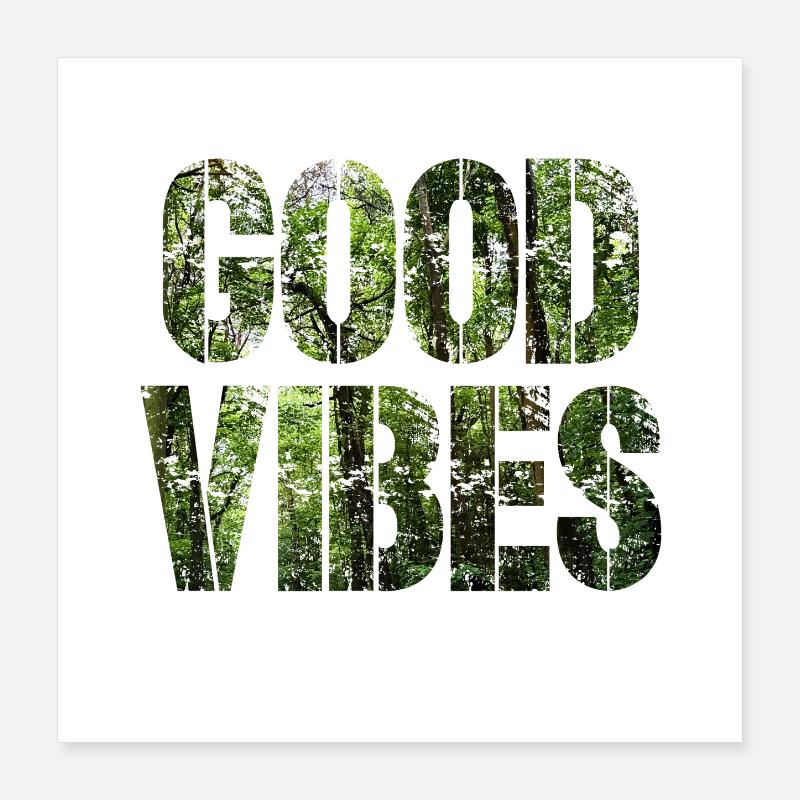 Bonnes vibrations Poster 40 x 40 cm