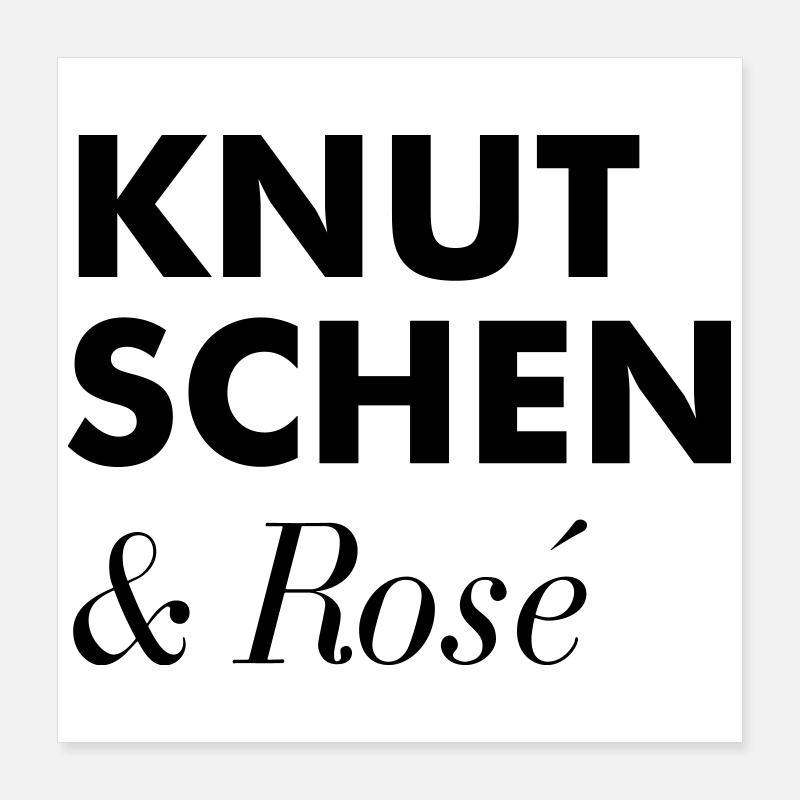 Knutschen Rosé Sommer Tshirt Poster 40x40 cm