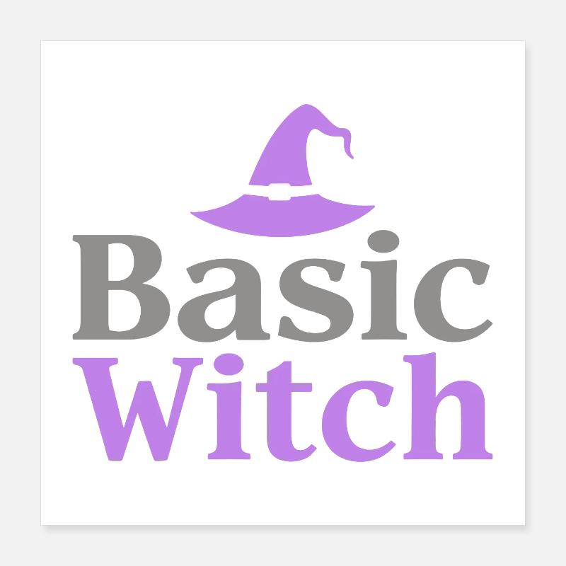 Citation de base de la sorcière Halloween Poster 40 x 40 cm