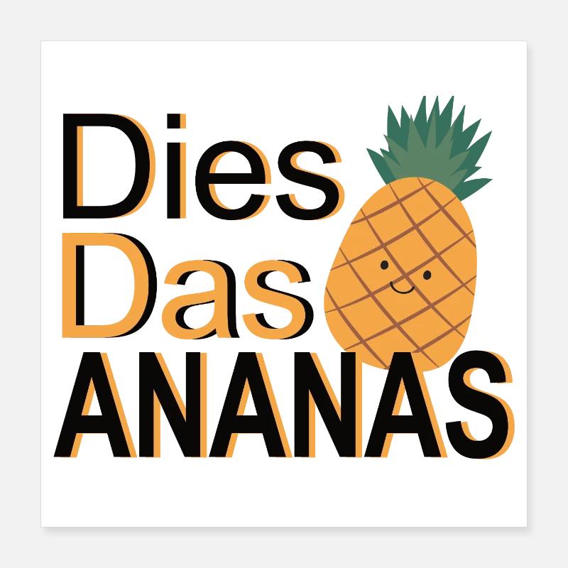 C’est l’ananas – Jeu de mots Poster 40 x 40 cm