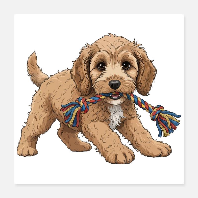 Cockapoo puppy Poster 16" x 16" (40x40 cm)