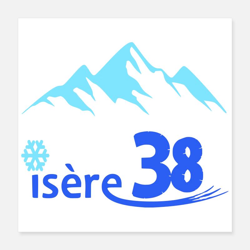 Isère 38 logo Poster 16" x 16" (40x40 cm)