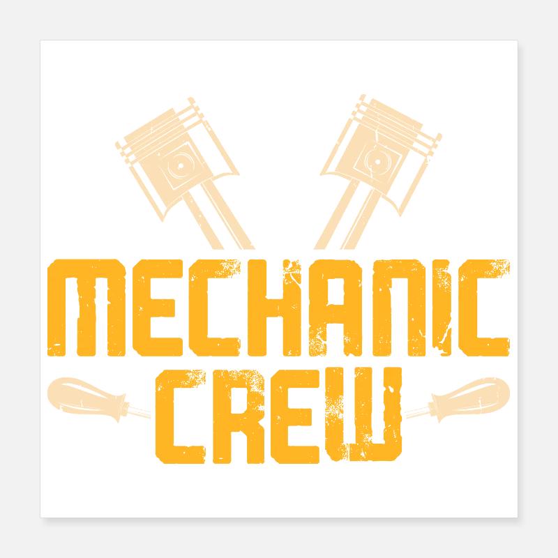 KFZ Mechaniker Mechatroniker Schrauber Geschenk Poster 40x40 cm