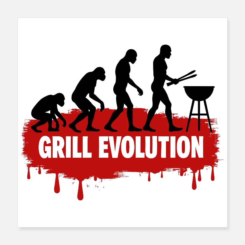 Évolution du grill Poster 40 x 40 cm