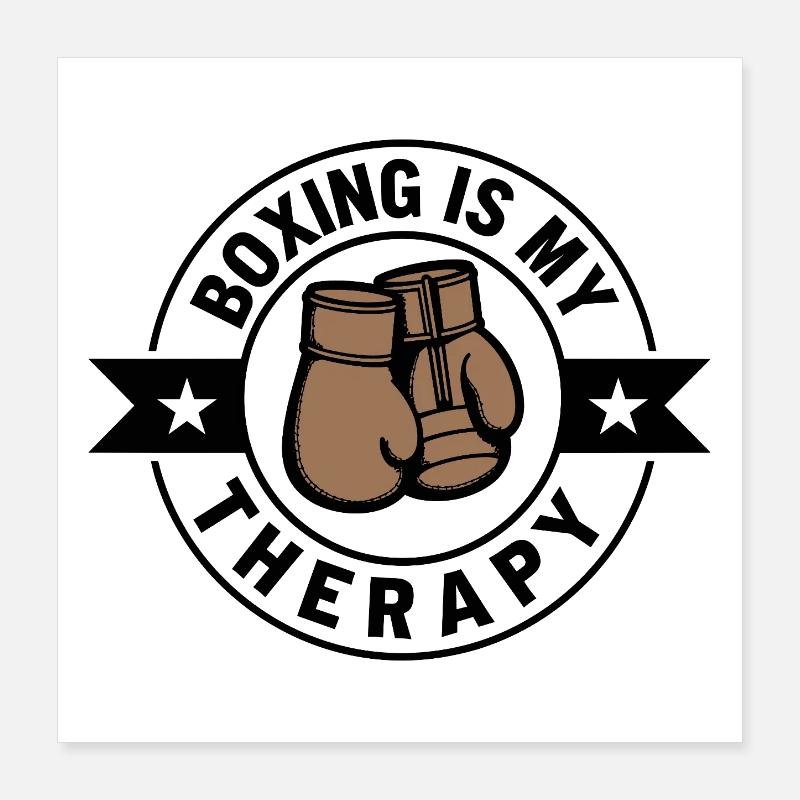 La boxe est ma déclaration sportive Therapy Boxen Poster 40 x 40 cm