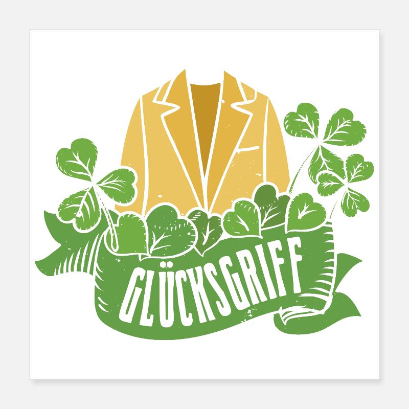 Gebrauchtwarenladen Glücksgriff Second Hand Shop Poster 40x40 cm