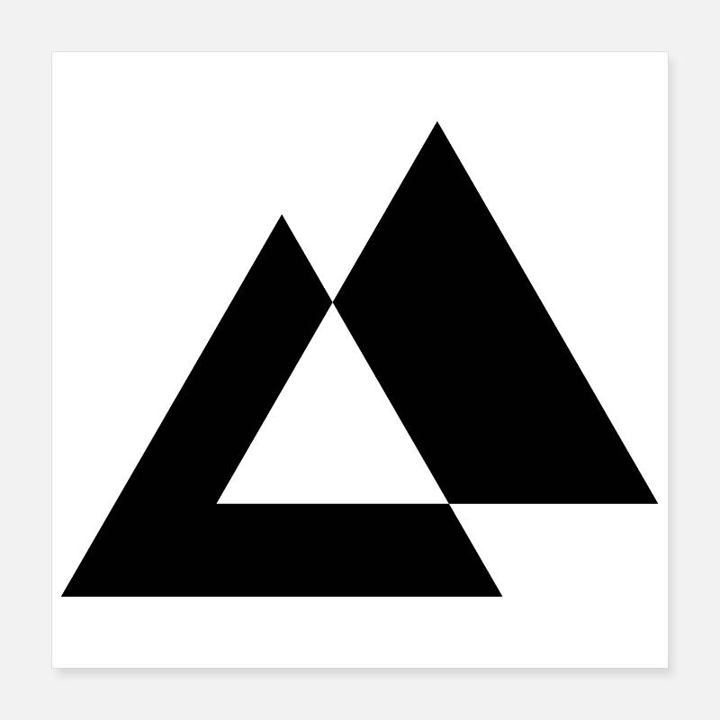Conception des triangles géométriques Poster 40 x 40 cm