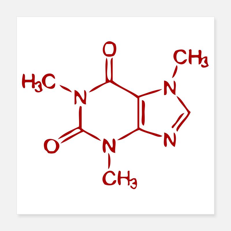koffein Poster 40x40 cm