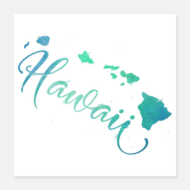 Hawaii Poster 40x40 cm