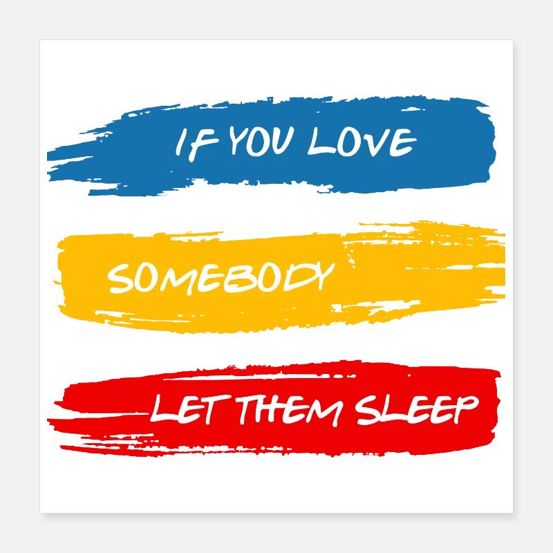 Laissez-les dormir Poster 40 x 40 cm