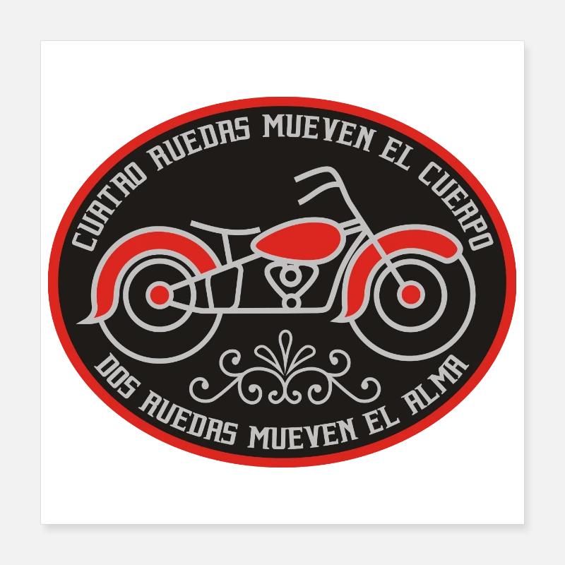 Alma motorcycle: two wheels move the soul Poster 16" x 16" (40x40 cm)
