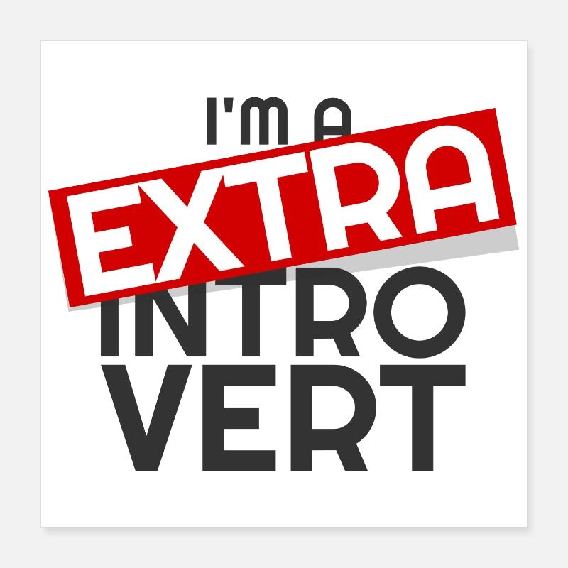 Si vous êtes introverti, prenez-le !! Poster 40 x 40 cm