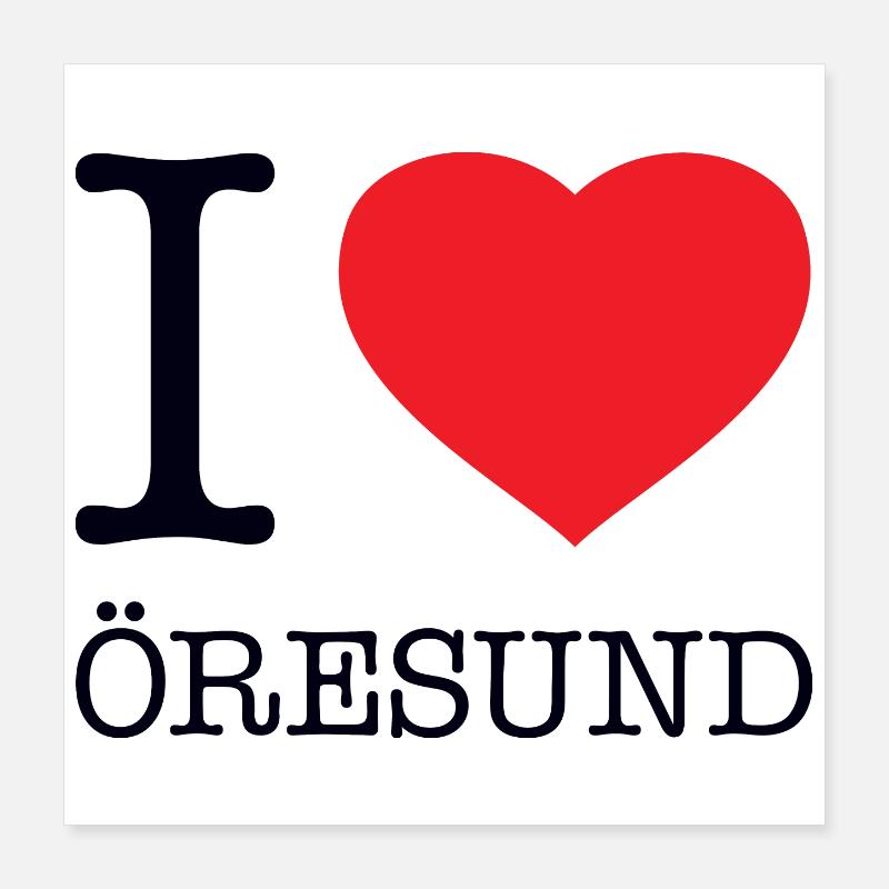 J’AIME ÖRESUND Poster 40 x 40 cm