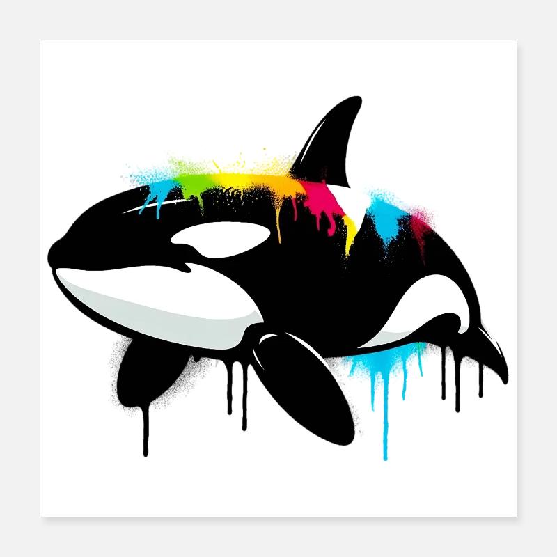 Schwertwal Poster 40x40 cm