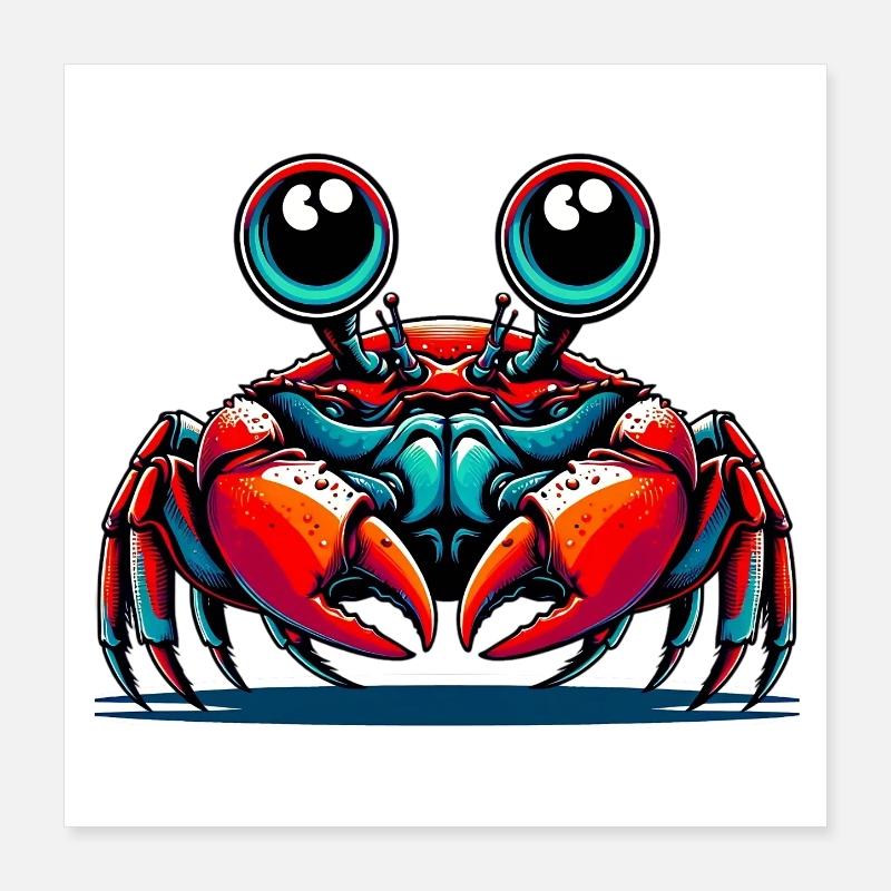 Crab Poster 16" x 16" (40x40 cm)