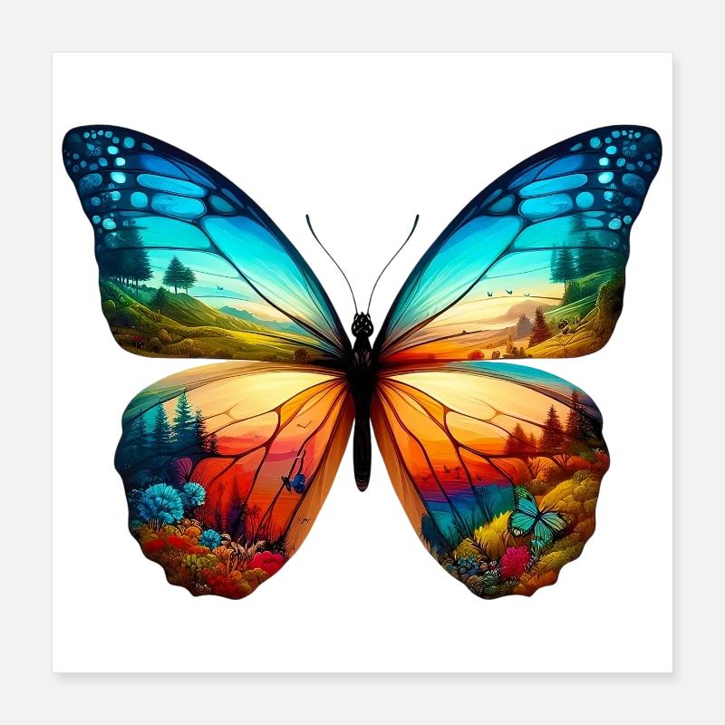Papillon Poster 40 x 40 cm