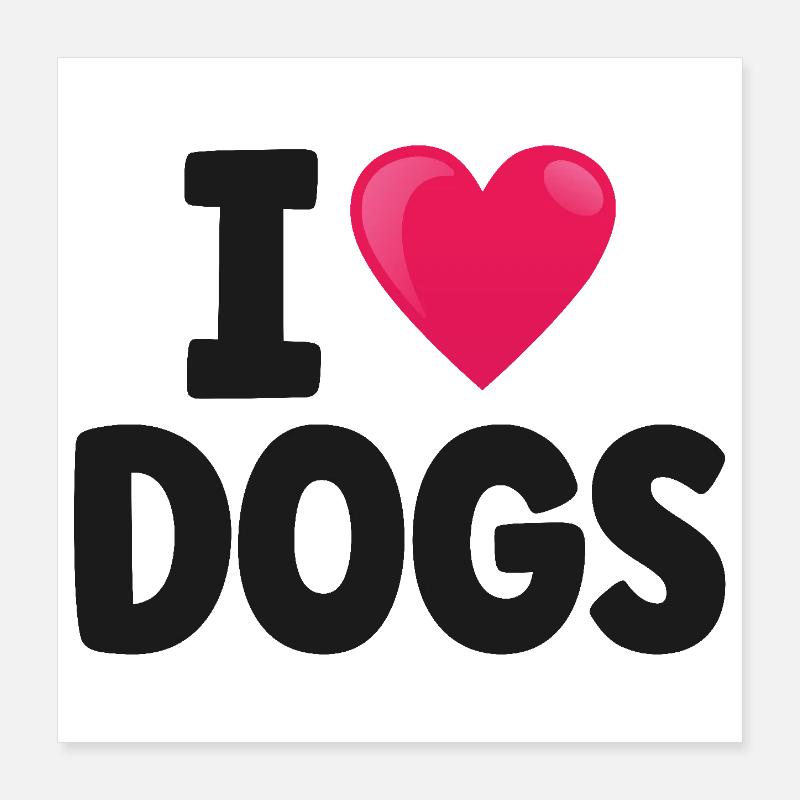 Chien Poster 40 x 40 cm