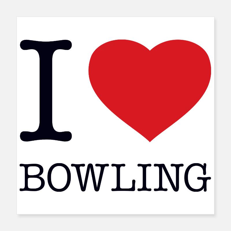 J’ADORE LE BOWLING Poster 40 x 40 cm