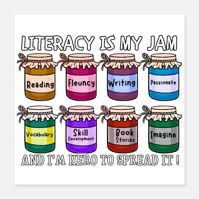 Enseignant et créatif, idéal pour les amateurs de livres Poster 40 x 40 cm