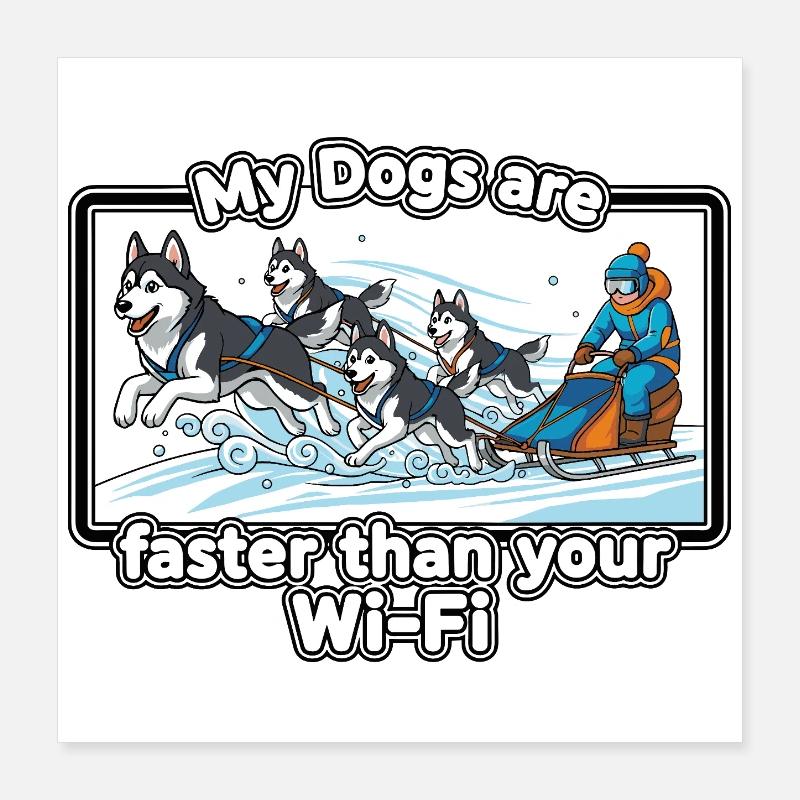 Plus rapide que votre Wi-Fi Poster 40 x 40 cm