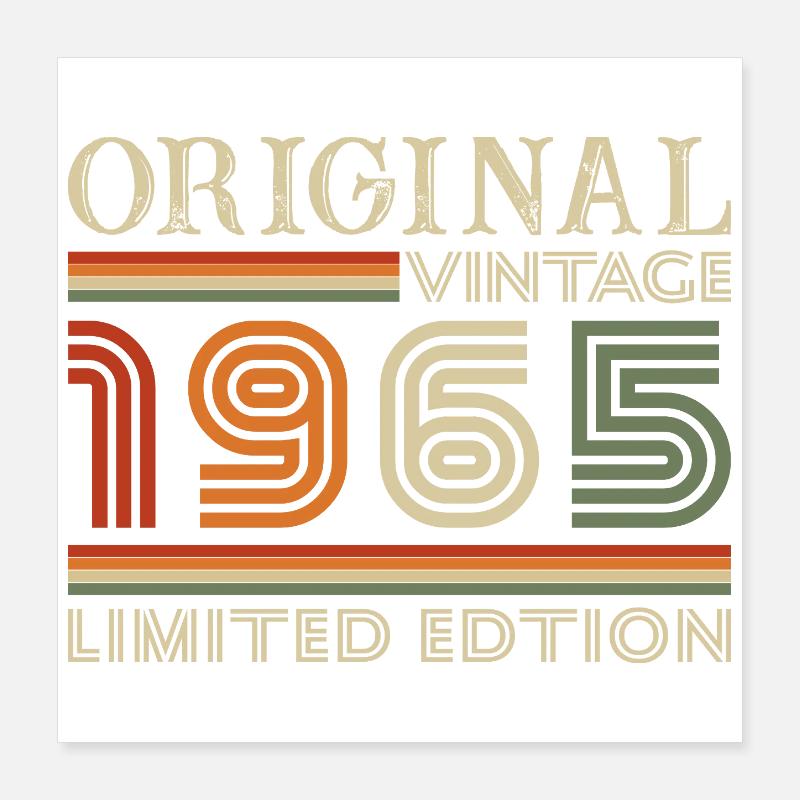 1965 Vintage Retro Birthday Gift Poster 16" x 16" (40x40 cm)