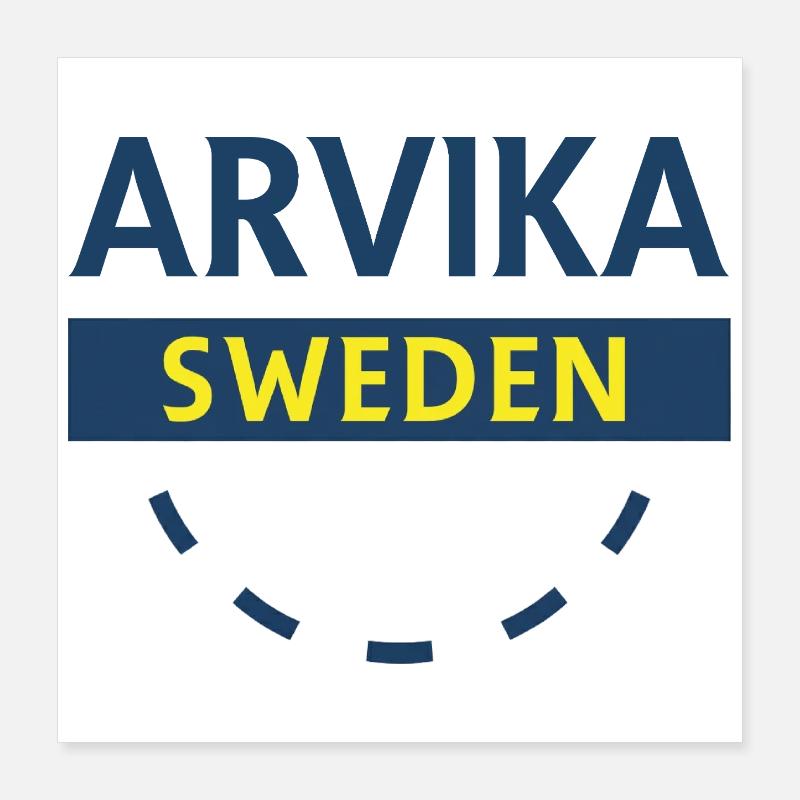 Arvika Sweden logo in blue Poster 16" x 16" (40x40 cm)