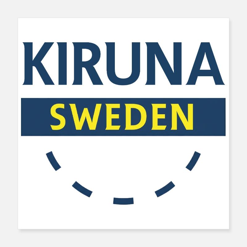 Kiruna Arctic Emblem Poster 16" x 16" (40x40 cm)