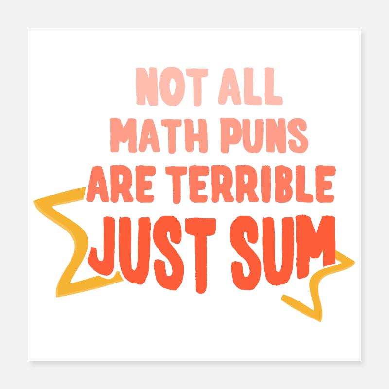 Lustiges Mathematik Sprüche Mathelehrer Lehrer Poster 40x40 cm