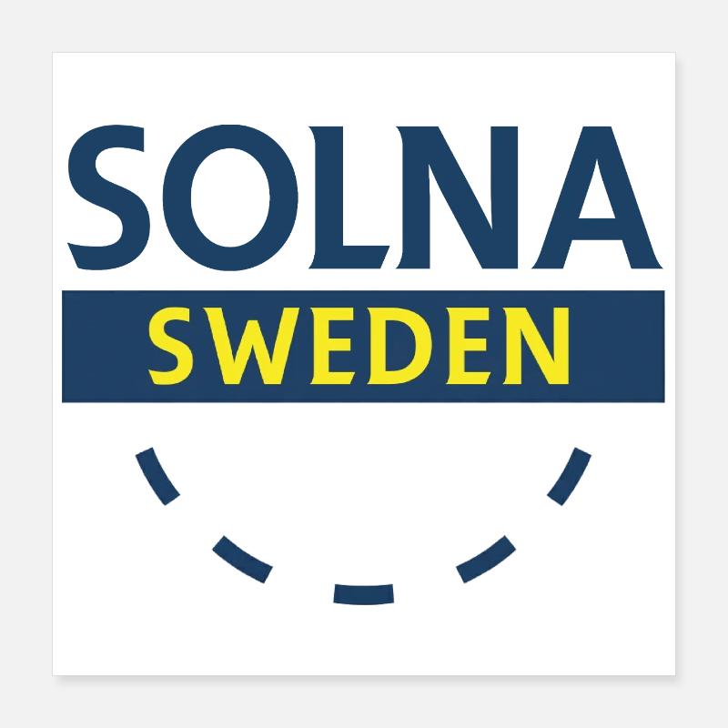 Solna Sweden logo design circulaire Poster 40 x 40 cm