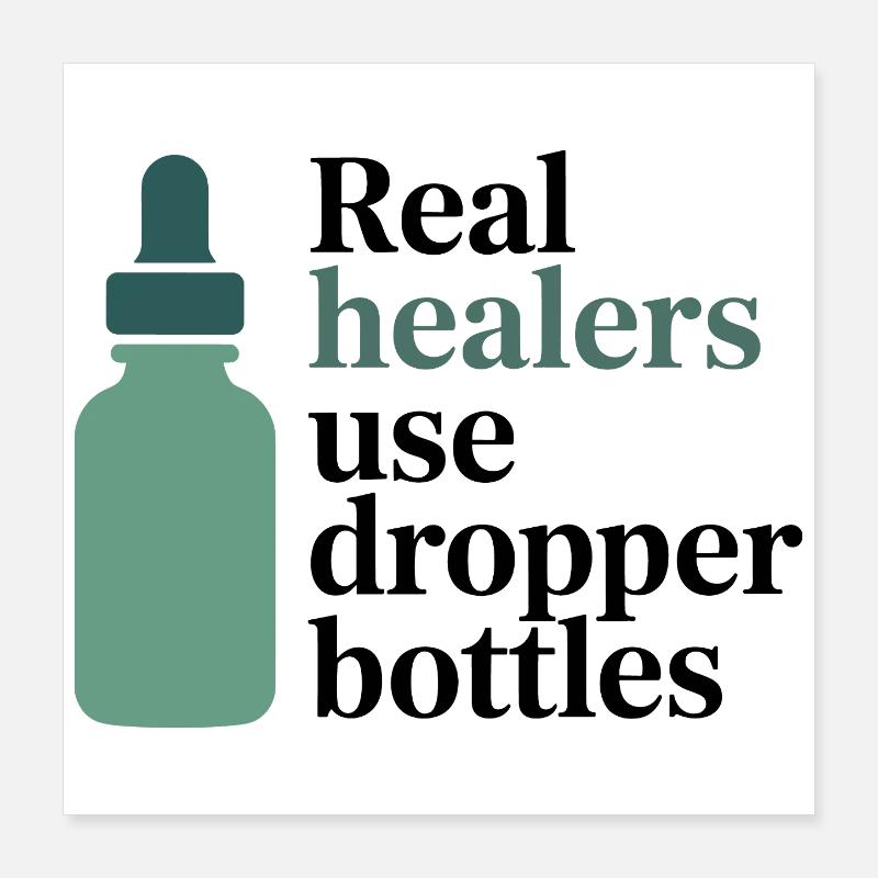 Homéopathie Real Healers Flacons compte-gouttes Profession Poster 40 x 40 cm