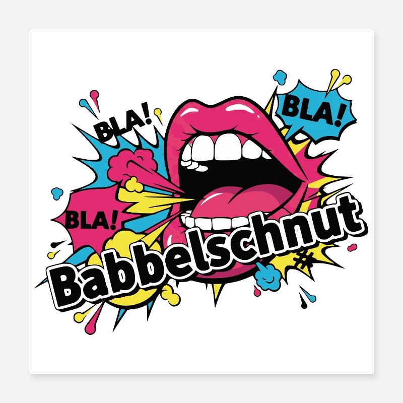 Babbelschnut - dialecte proverbique du Bade Poster 40 x 40 cm