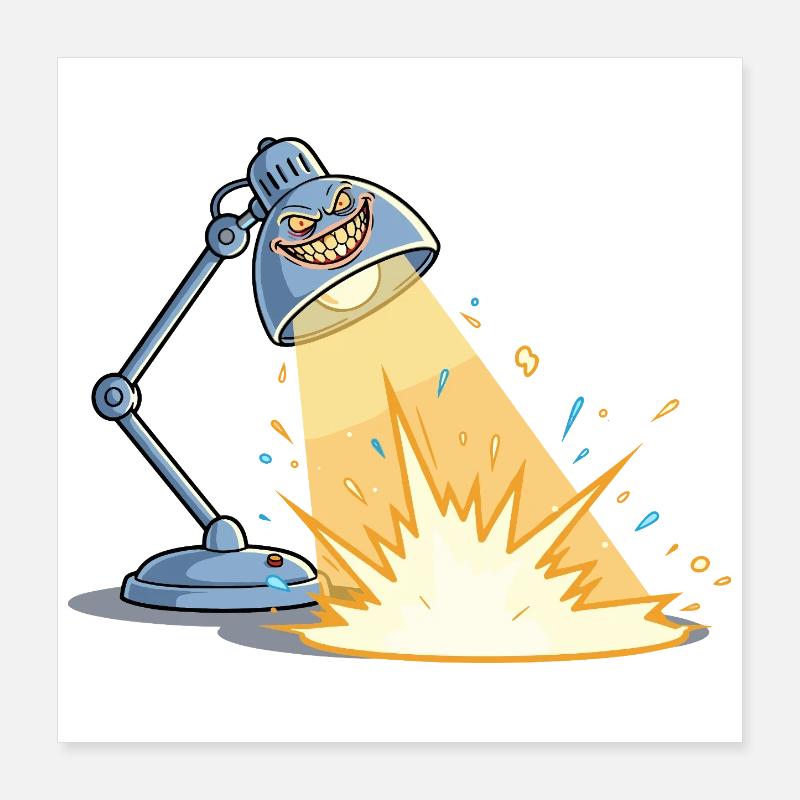 Mischievous Blast Lamp Poster 16" x 16" (40x40 cm)