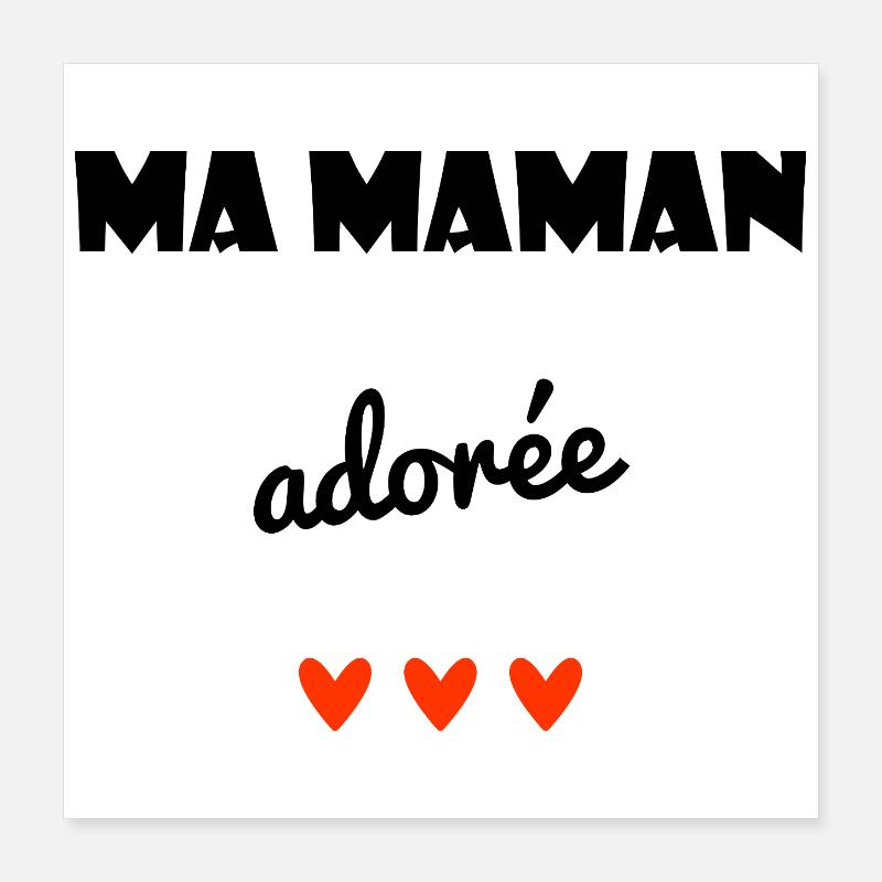 MAMA. MUTTERTAG. HERZ. FEST. ALLES GUTE ZUM GEBURTSTAG Poster 40x40 cm