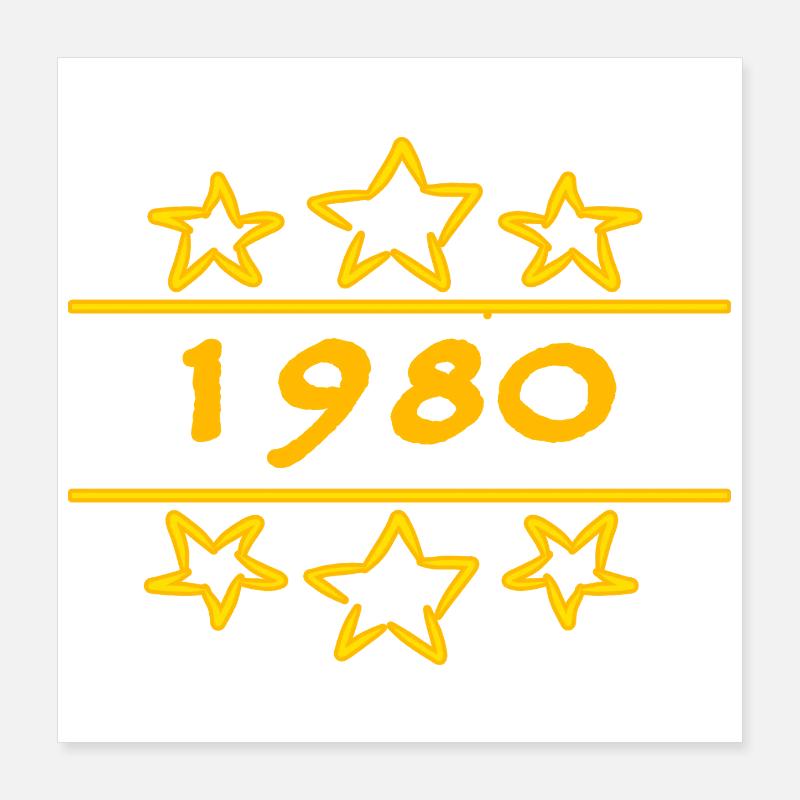 year 1980 Poster 16" x 16" (40x40 cm)