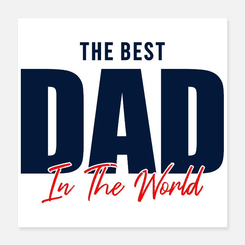 Bester Vater der Welt Geschenkhemd Poster 40x40 cm