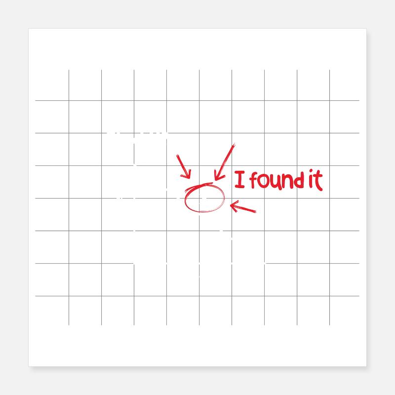 Finde X Mathe-Puzzle Poster 40x40 cm