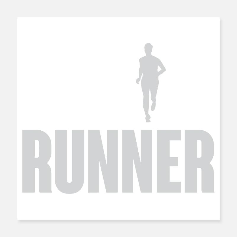 Coureur de trail Poster 40 x 40 cm