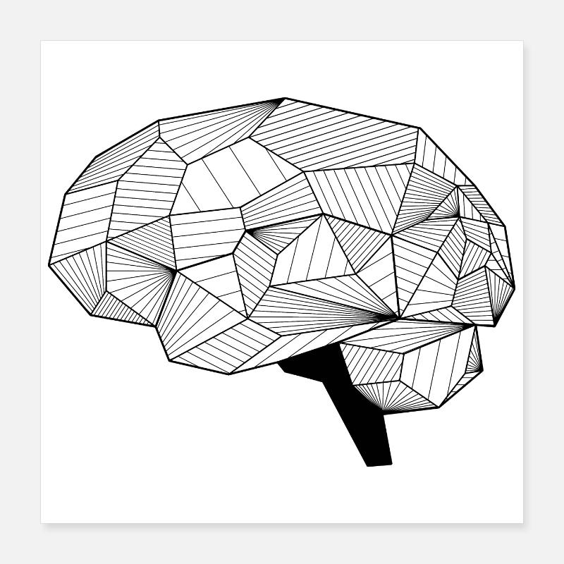 Brain Poster 16" x 16" (40x40 cm)