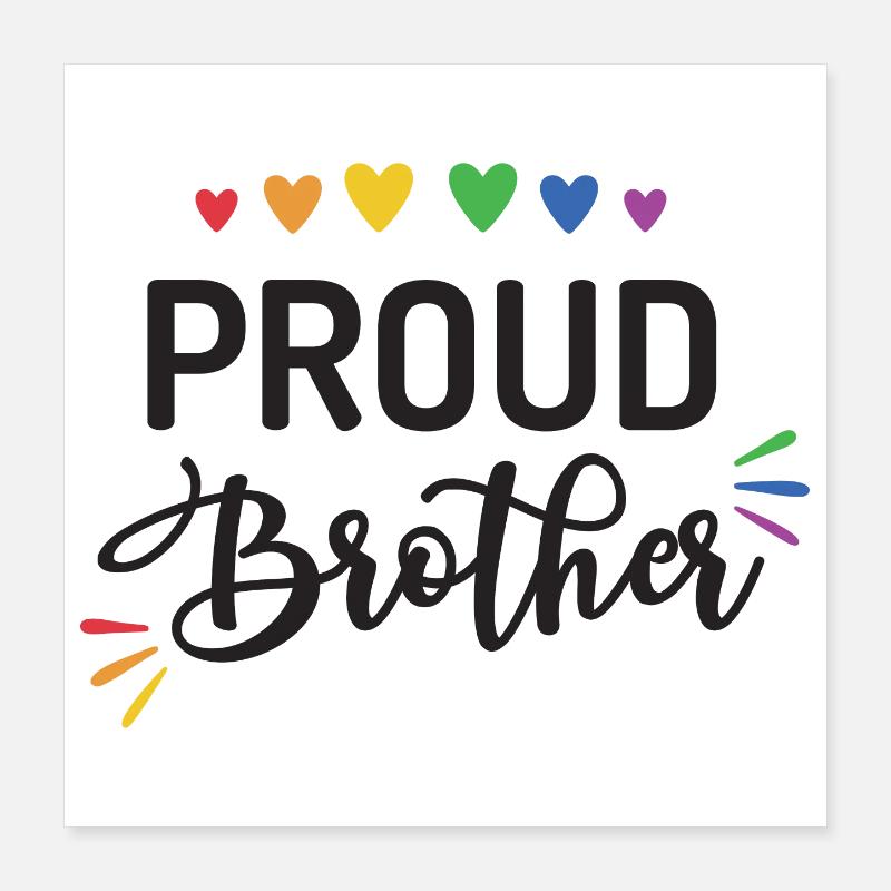 Fier frère Poster 40 x 40 cm