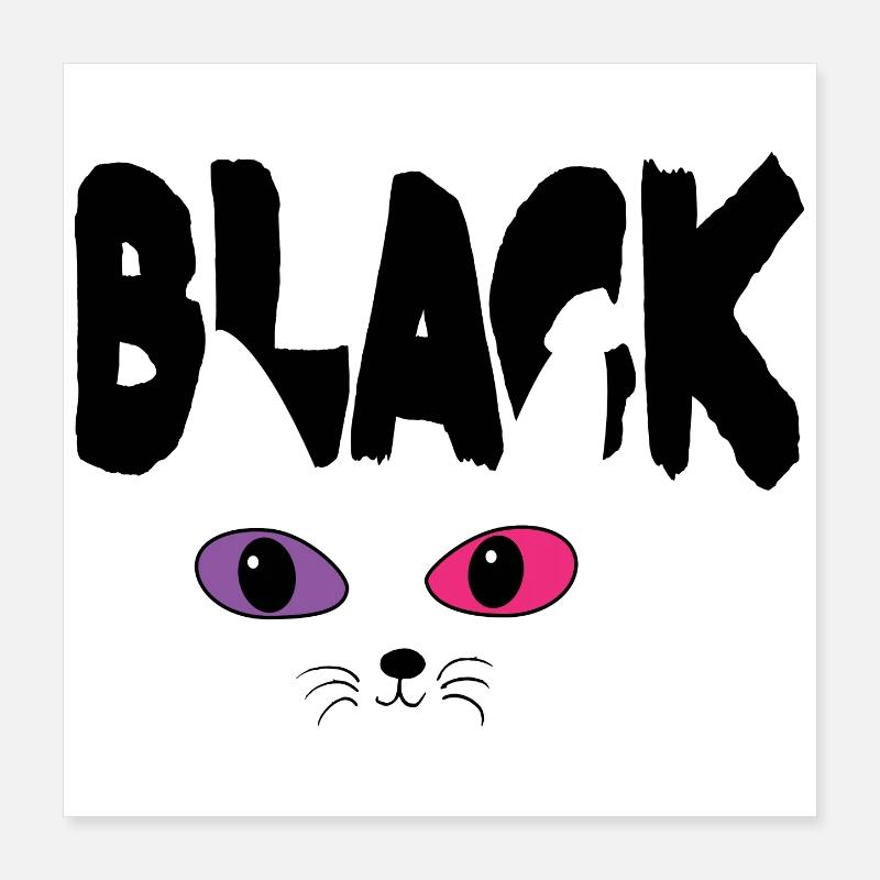Yeux de chat Poster 40 x 40 cm