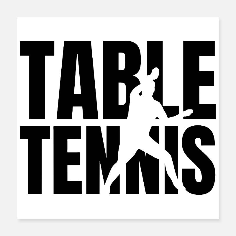 Table tennis player Poster 16" x 16" (40x40 cm)